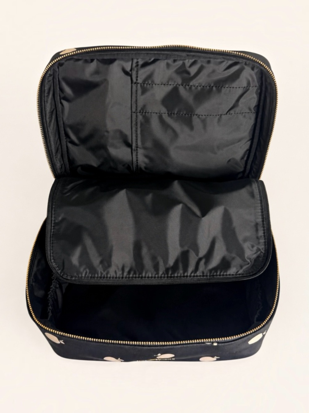 Kate Spade Chelsea Apple Print Travel Vanity Cosmetic Case Organizer K8261 NWOT - Picture 8 of 15